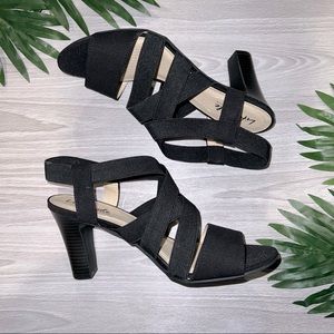 Life Stride Charlotte Black Strappy Heeled Sandals